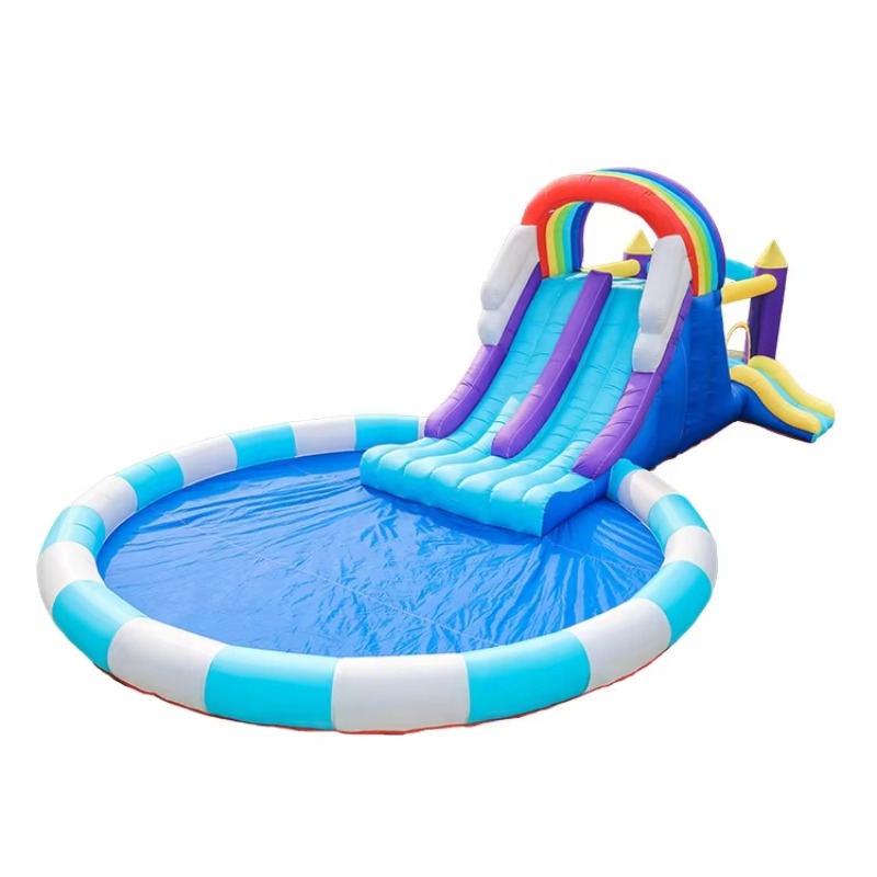 Kids Outdoor Slide - زحليقة مائية قوس قزح عملاقة قابلة