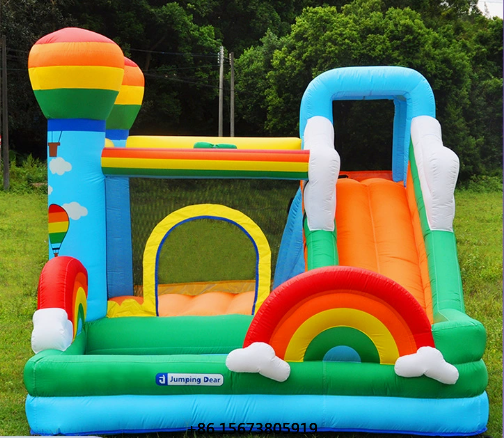 Kids Outdoor Jumping Castle - قلعة قابلة للنفخ للأطفال مع زحليقة