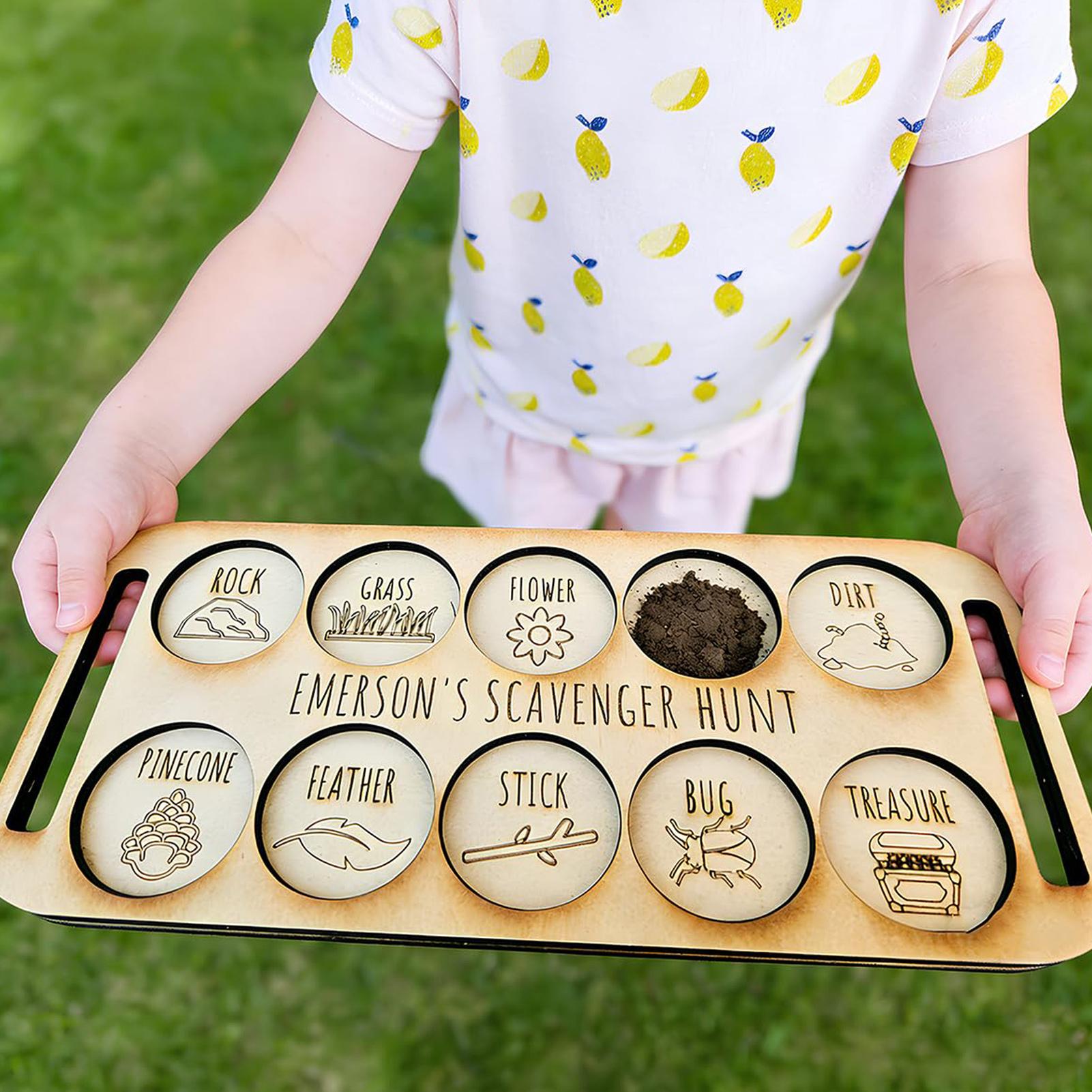 Kids Outdoor Scavenger Hunt - لعبة البحث عن الكنوز للأطفال، صينية