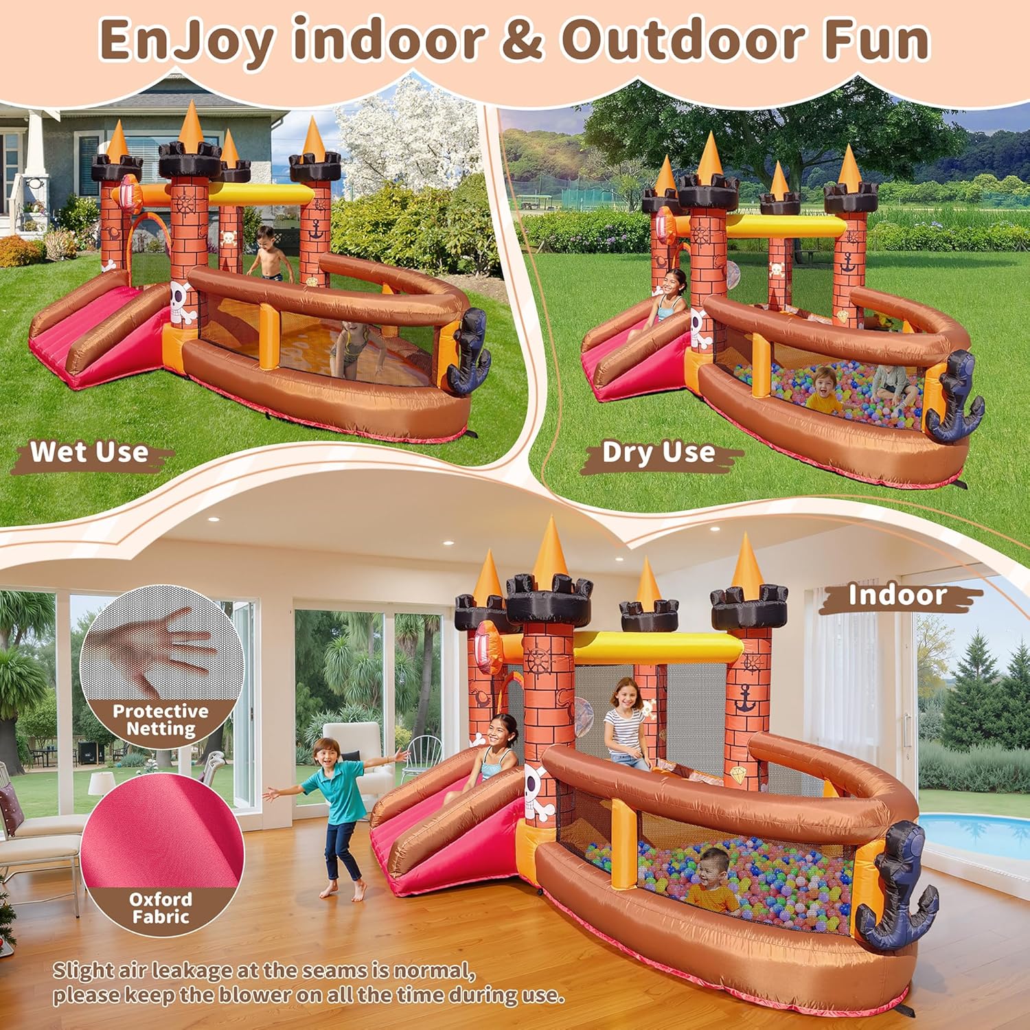 بيت قفز قابل للنفخ للأطفال من  - مراجعة Kids Outdoor Jumping Castle وسعره