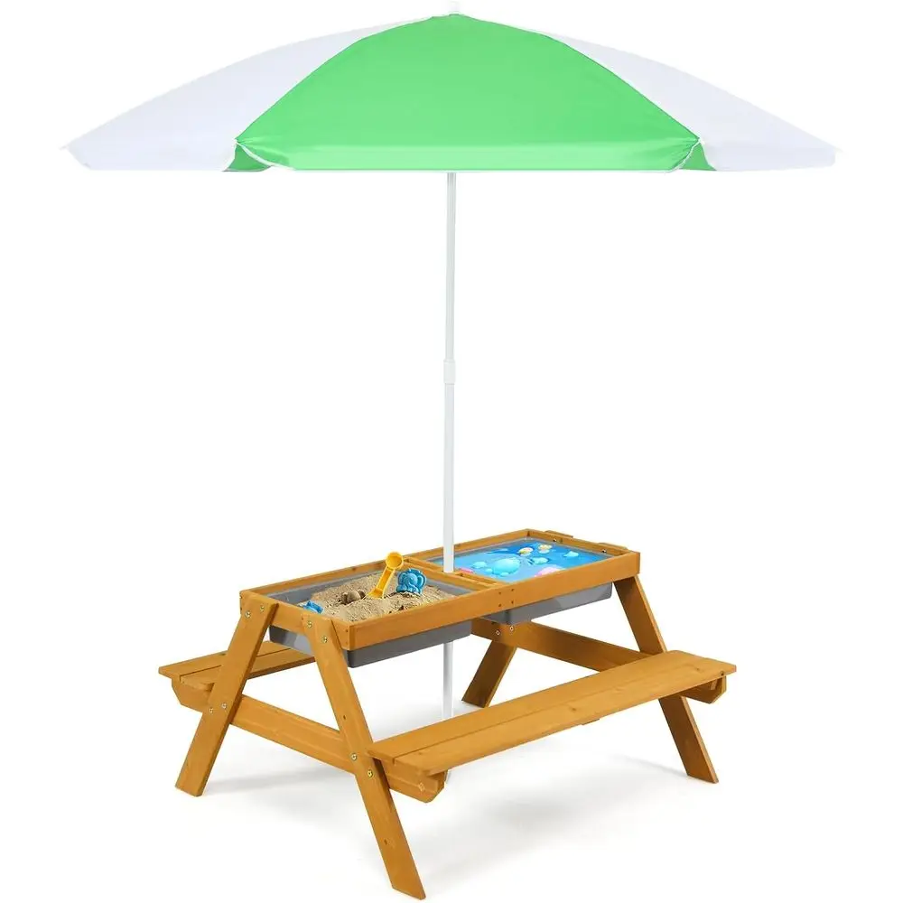 طاولة نزهة للأطفال 3 في 1 قابل - مراجعة Kids Outdoor Umbrella وسعره