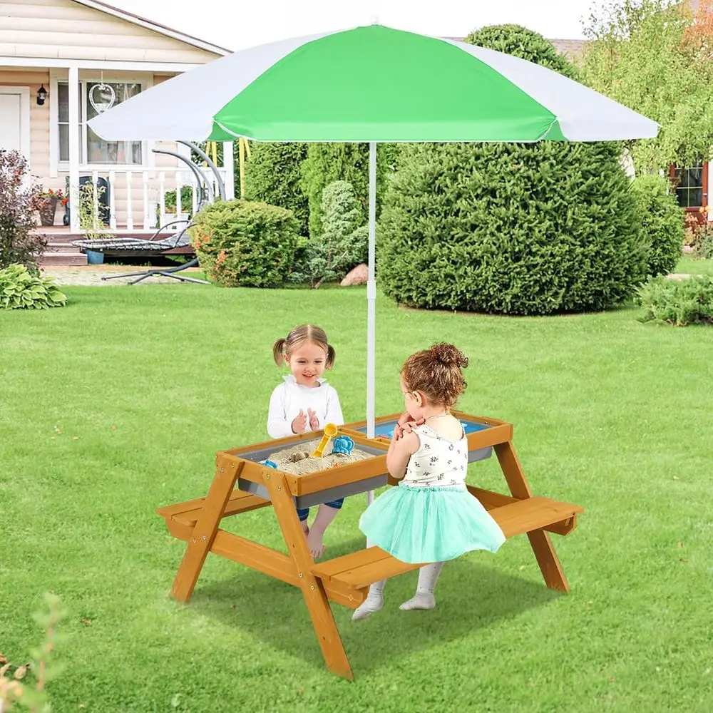 طاولة نزهة للأطفال 3 في 1 قابل - مراجعة Kids Outdoor Umbrella وسعره
