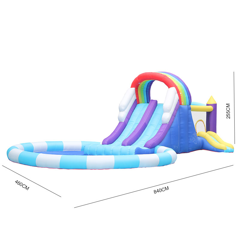 زحليقة مائية قوس قزح عملاقة قا - مراجعة Kids Outdoor Slide وسعره
