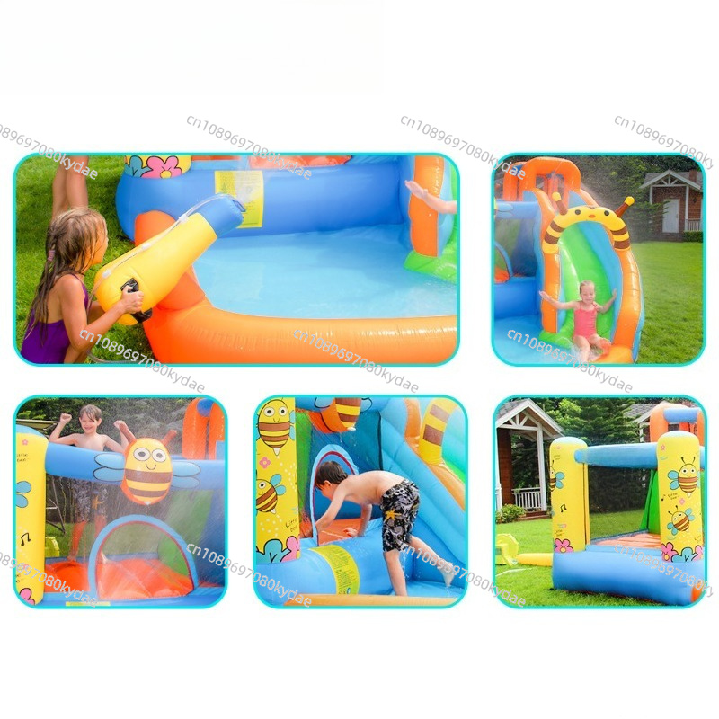 قلعة قفز قابلة للنفخ مع زحليقة - مراجعة Kids Outdoor Jumping Castle وسعره