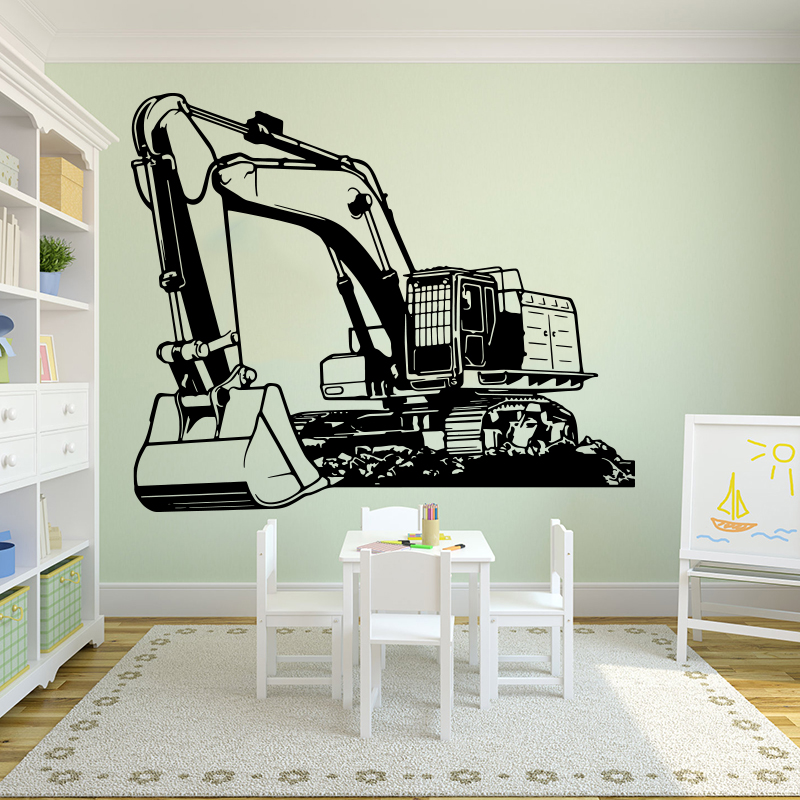 ملصق حائط كبير للمعدات الثقيلة - مراجعة Kids Outdoor Excavator وسعره