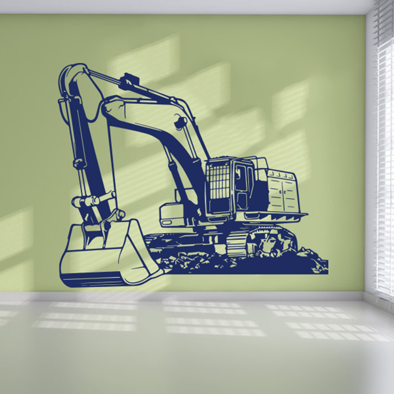 ملصق حائط كبير للمعدات الثقيلة - مراجعة Kids Outdoor Excavator وسعره