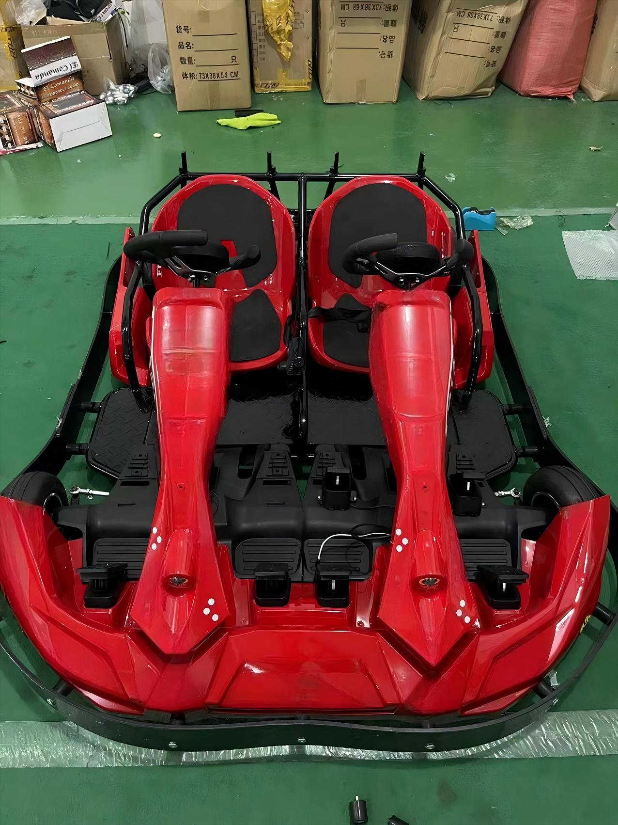 عربة سباق كهربائية مزدوجة المق - مراجعة Kids Outdoor Karting وسعره