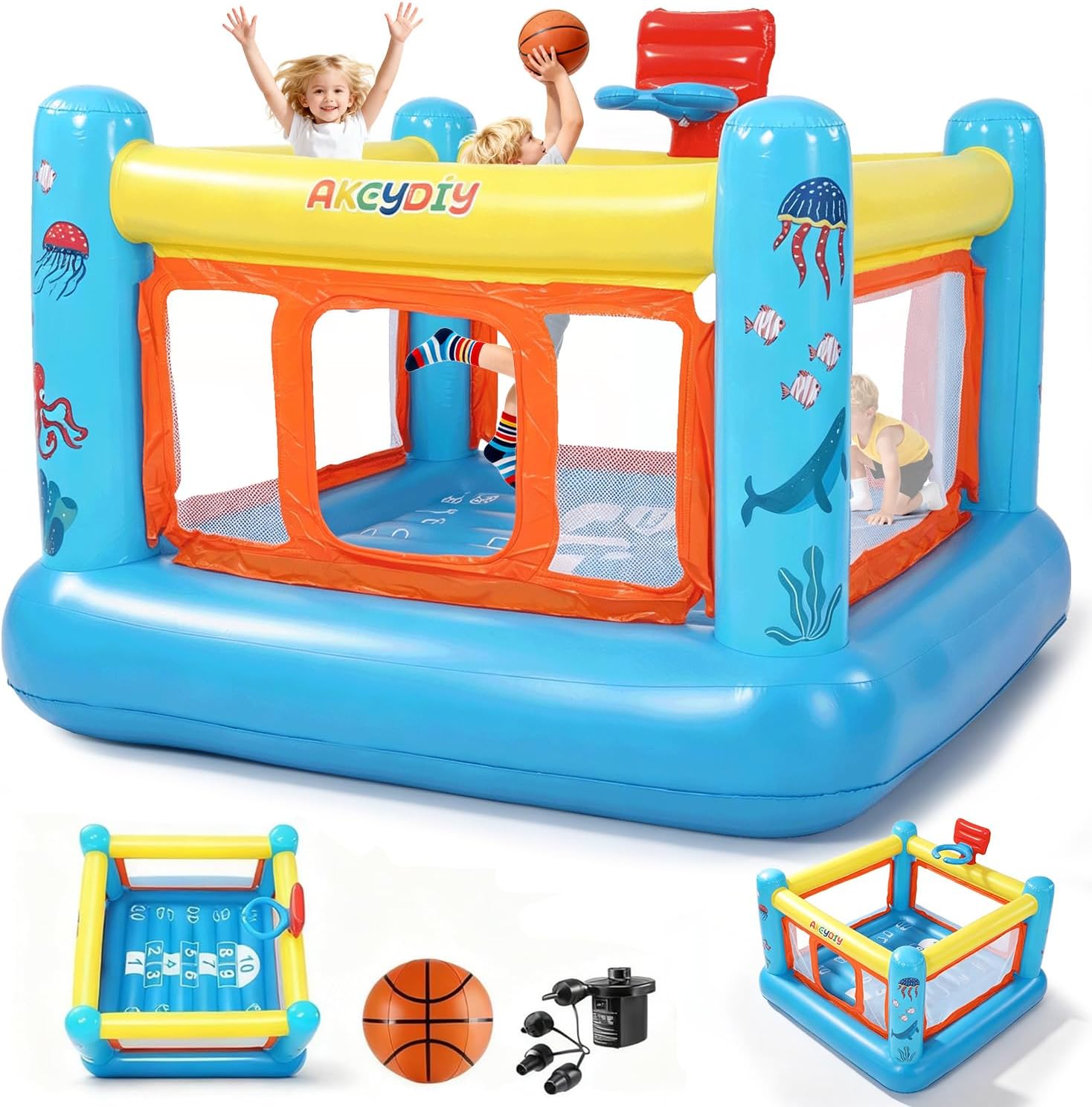 بيت قفز قابل للنفخ من البولي ف - مراجعة Kids Outdoor Jumping Castle وسعره