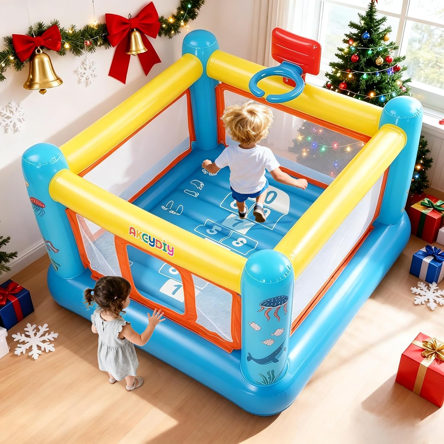 بيت قفز قابل للنفخ من البولي ف - مراجعة Kids Outdoor Jumping Castle وسعره