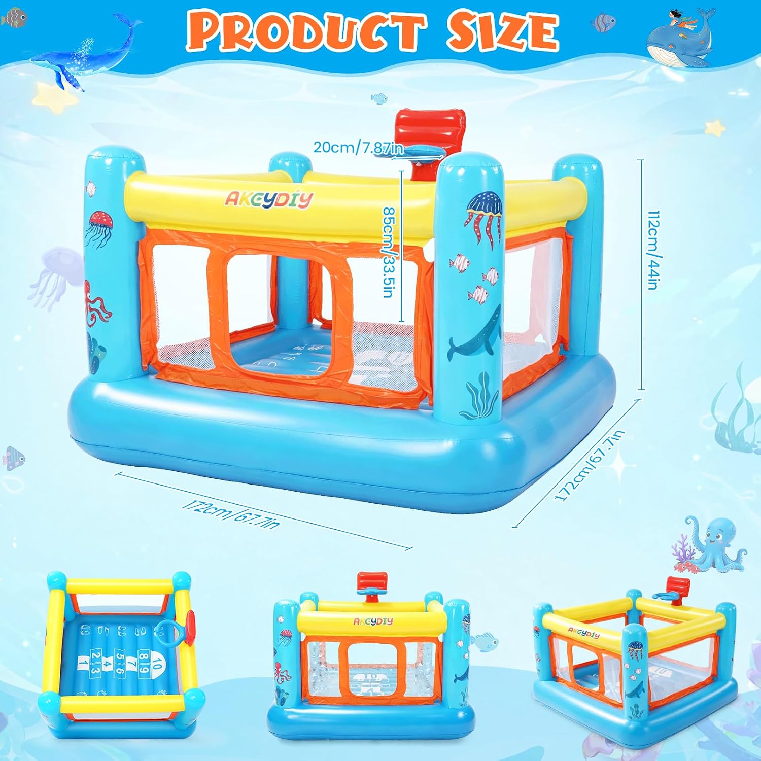 بيت قفز قابل للنفخ من البولي ف - مراجعة Kids Outdoor Jumping Castle وسعره