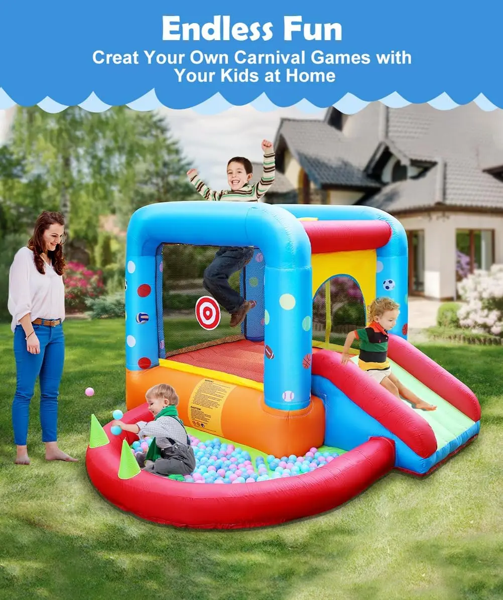 بيت قفز قابل للنفخ من ستيب4فن، - مراجعة Kids Outdoor Jumping Castle وسعره
