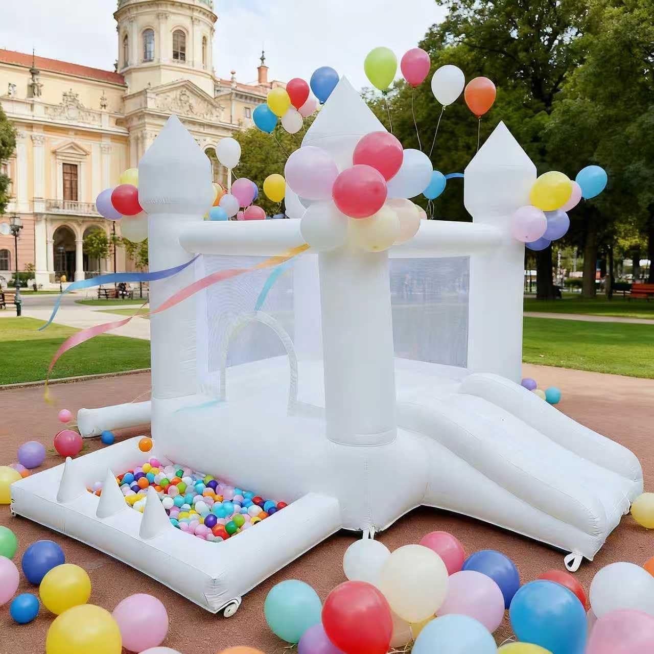بيت نطاطي أبيض، قلعة نطاطية لل - مراجعة Kids Outdoor Slide وسعره