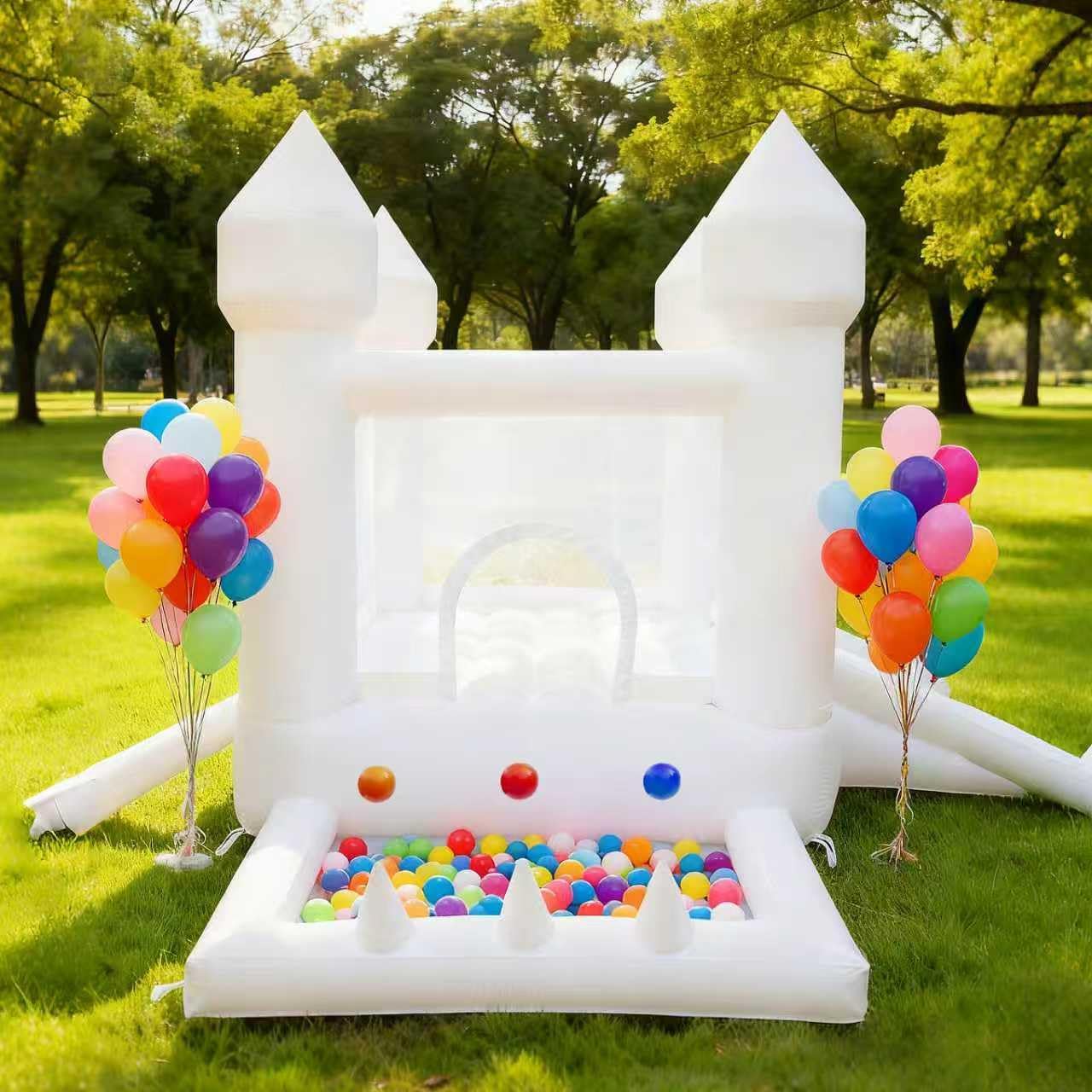 بيت نطاطي أبيض، قلعة نطاطية لل - مراجعة Kids Outdoor Slide وسعره