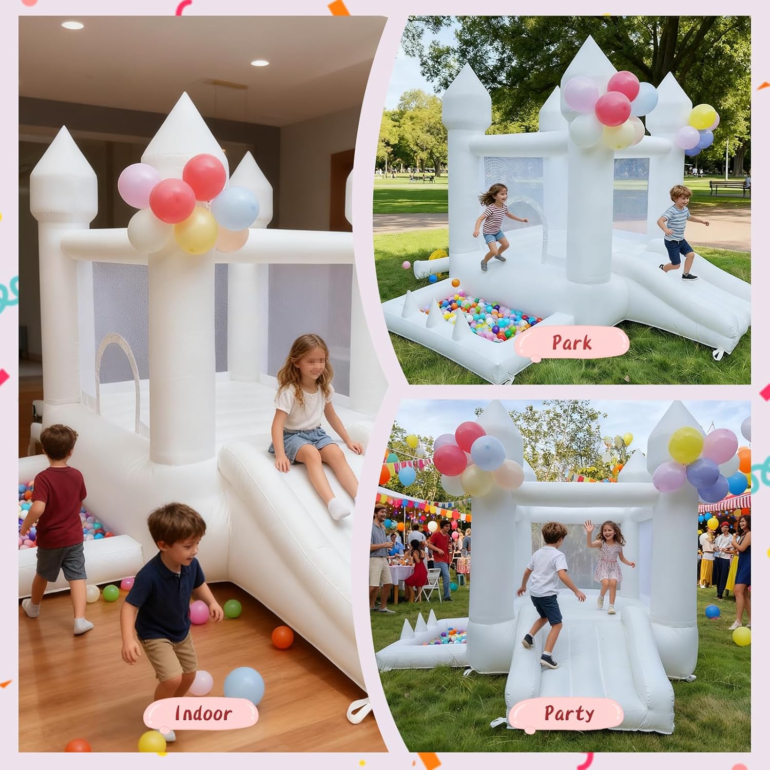 بيت نطاطي أبيض، قلعة نطاطية لل - مراجعة Kids Outdoor Slide وسعره