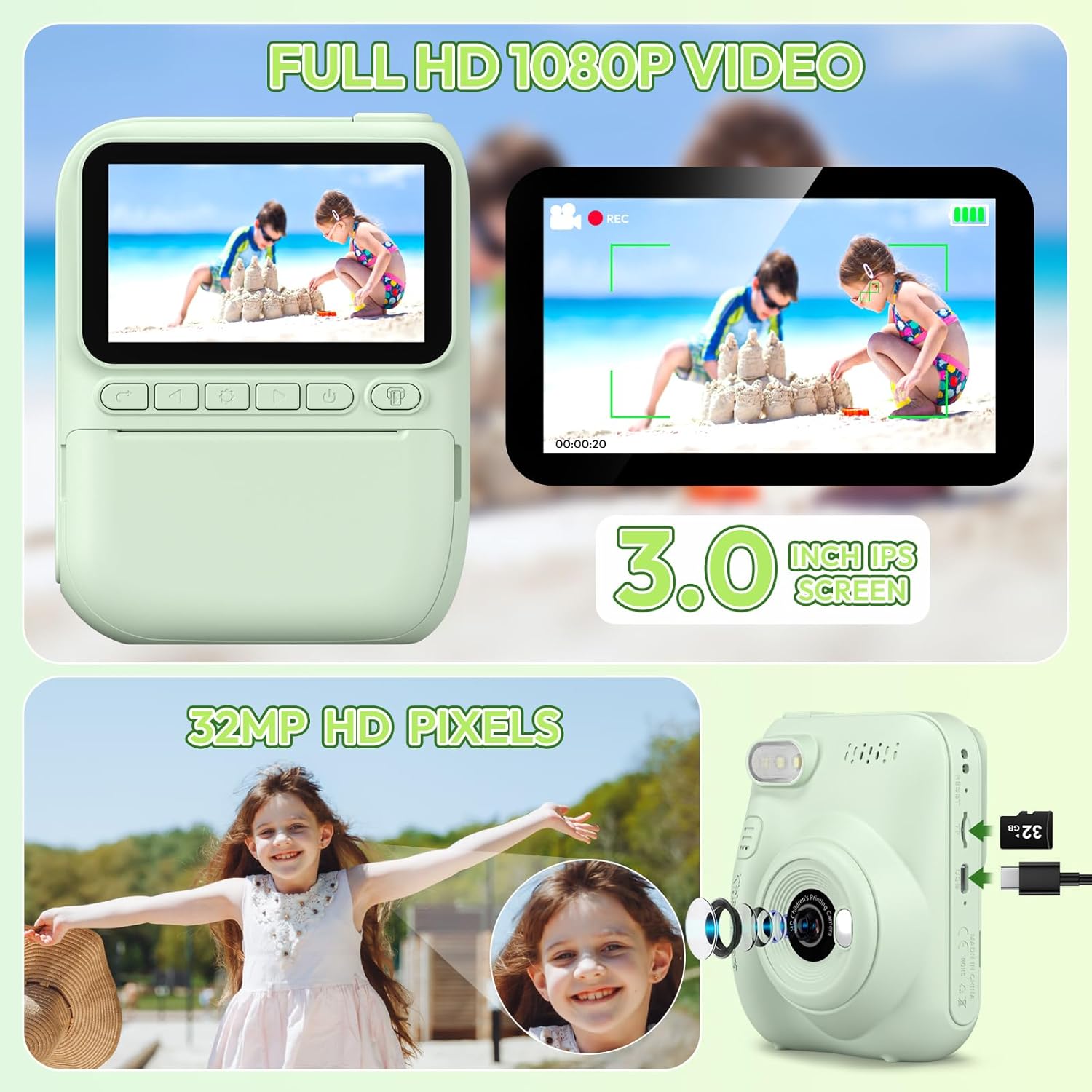 كاميرا طباعة فورية للأطفال، كا - مراجعة Kids Outdoor Gifts وسعره