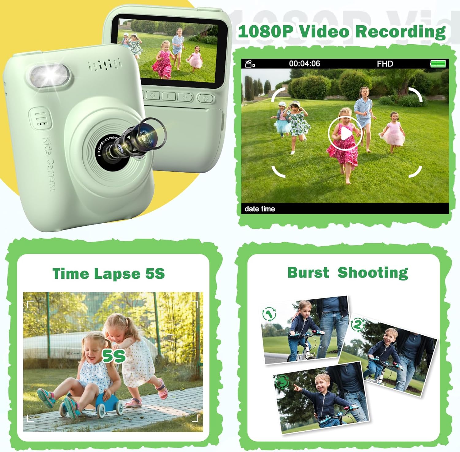 كاميرا طباعة فورية للأطفال، كا - مراجعة Kids Outdoor Gifts وسعره