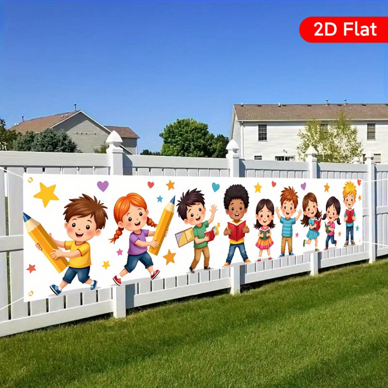 لافتة VIKAMA للعودة إلى المدرس - مراجعة Kids Outdoor Fence وسعره