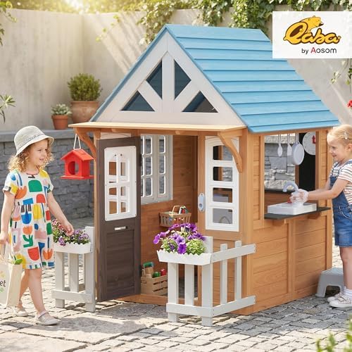 بيت لعب خشبي للأطفال في الهواء - مراجعة Kids Outdoor Fence وسعره