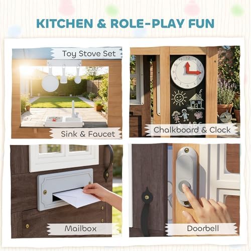 بيت لعب خشبي للأطفال في الهواء - مراجعة Kids Outdoor Fence وسعره