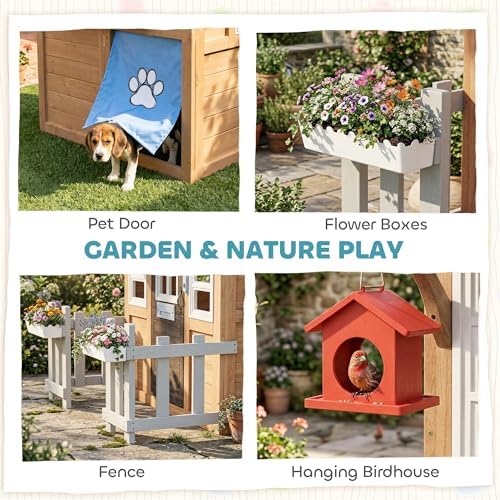 بيت لعب خشبي للأطفال في الهواء - مراجعة Kids Outdoor Fence وسعره
