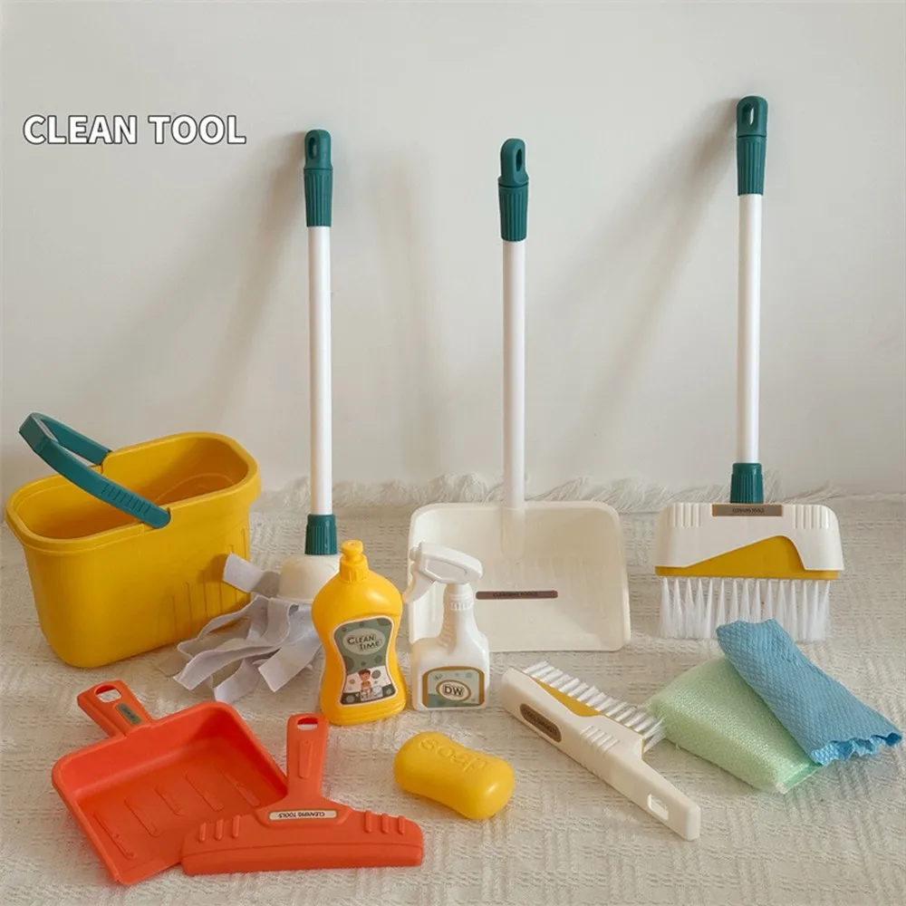 12 قطعة/المجموعة الاطفال تنظيف - مراجعة Kids Outdoor Broom وسعره