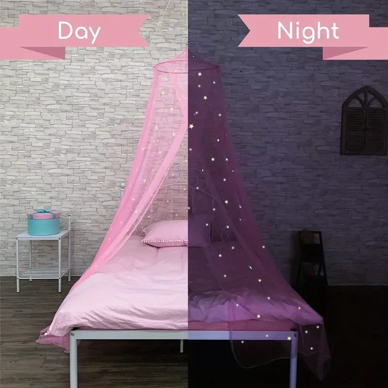 مظلة سرير للبنات مع نجوم مضيئة - مراجعة Kids Outdoor Yurt وسعره