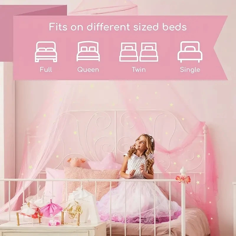 مظلة سرير للبنات مع نجوم مضيئة - مراجعة Kids Outdoor Yurt وسعره