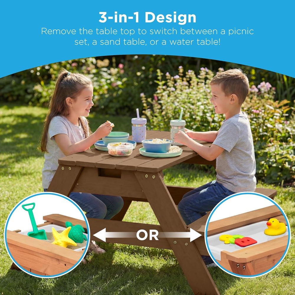 طاولة نزهة للأطفال مع مظلة، طا - مراجعة Kids Outdoor Umbrella وسعره