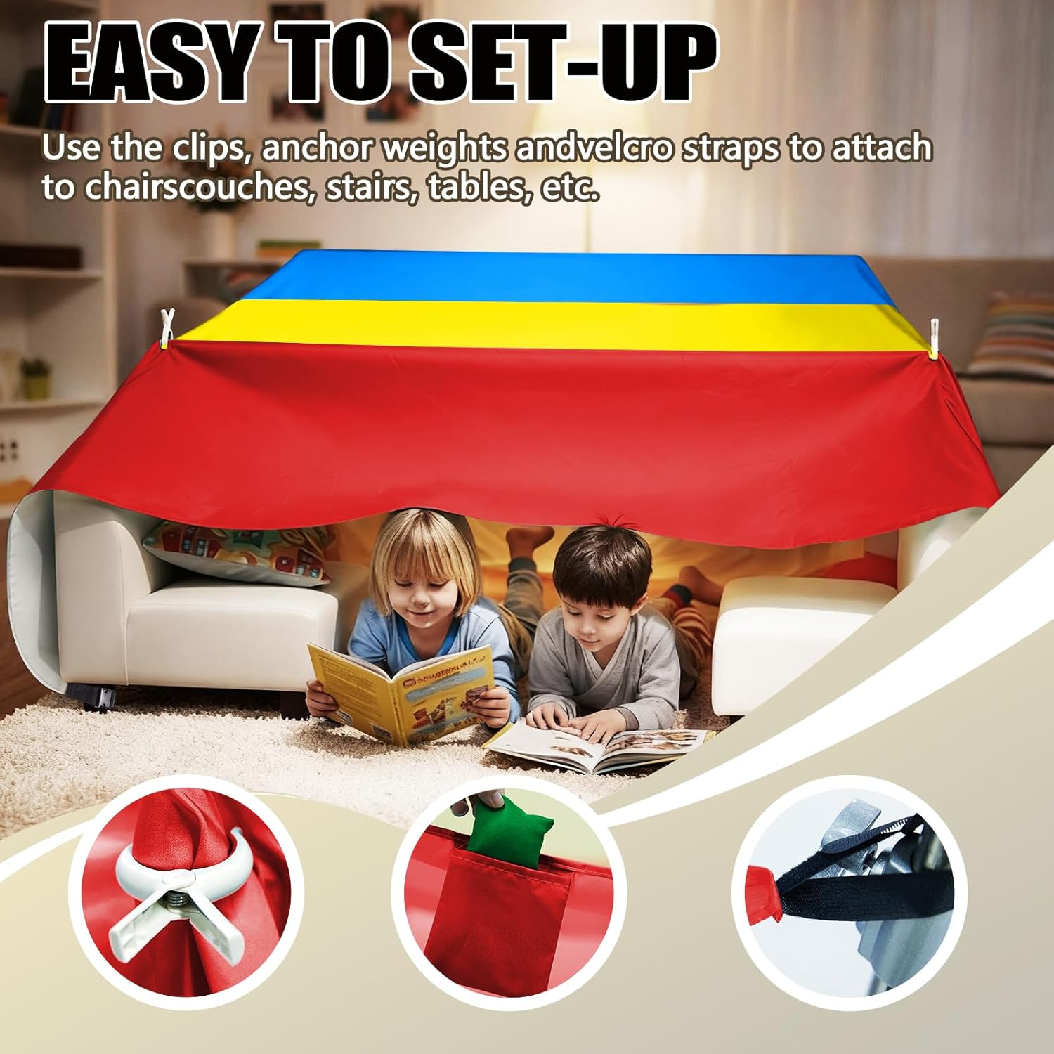 مجموعة بناء حصن سحرية جديدة لل - مراجعة Kids Outdoor Fort Building Kit وسعره