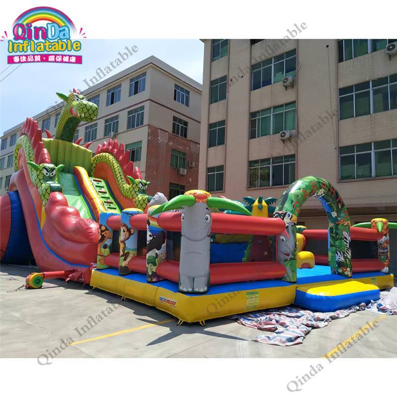 17*11 متر كبير نفخ القلعة نطاط - مراجعة Kids Outdoor Jumping Castle وسعره