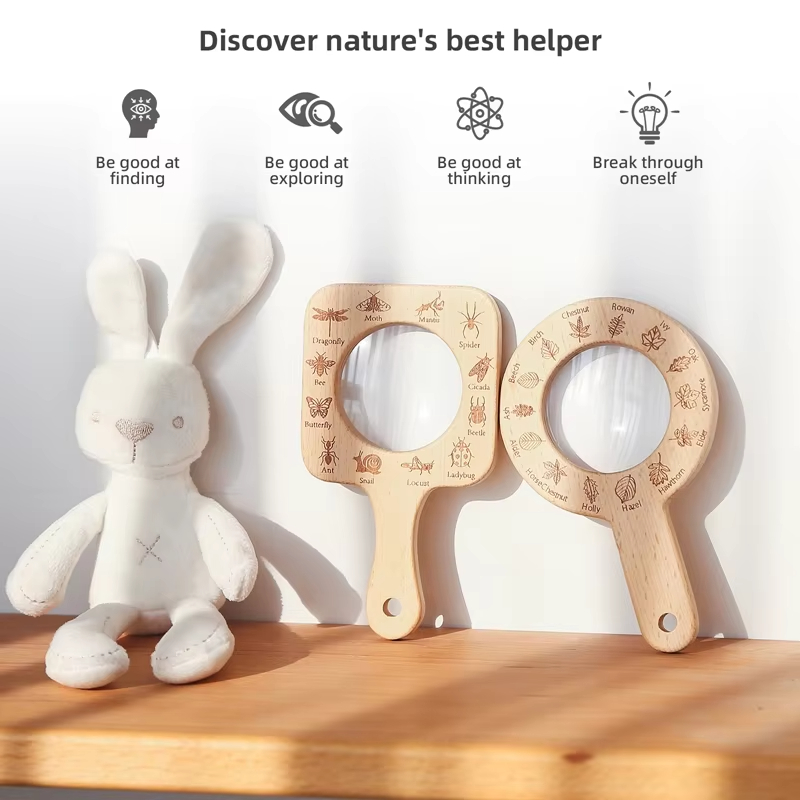 عدسة مكبرة خشبية للأطفال لاستك - مراجعة Kids Outdoor Gifts وسعره