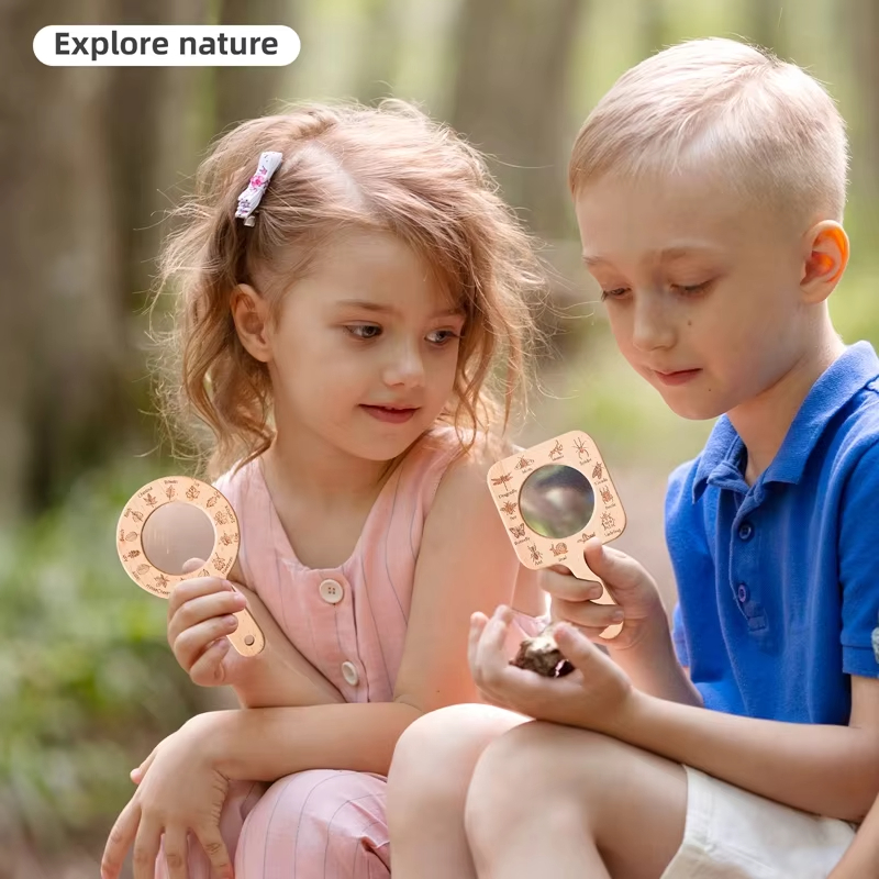 عدسة مكبرة خشبية للأطفال لاستك - مراجعة Kids Outdoor Gifts وسعره